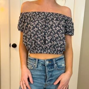 Floral off the shoulder top